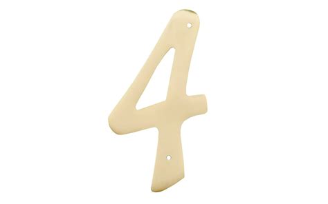 4 solid brass house numbers